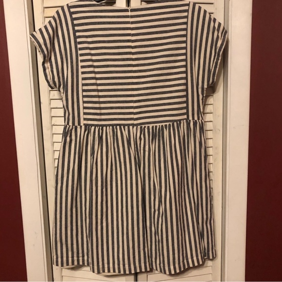 Light Blue/Grey Stripes Dress size L 🛍️ - Picture 2 of 4